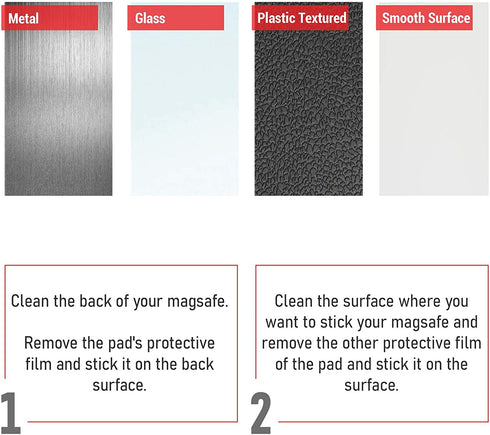 Sticky Adhesive Pads (8 Pack), Gray, 3.2” Diameter Circles, Compatible with Phone 12 MagSafe Charger Holder